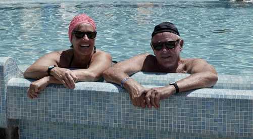 Bob & Dana in the pool